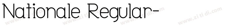 Nationale Regular字体转换